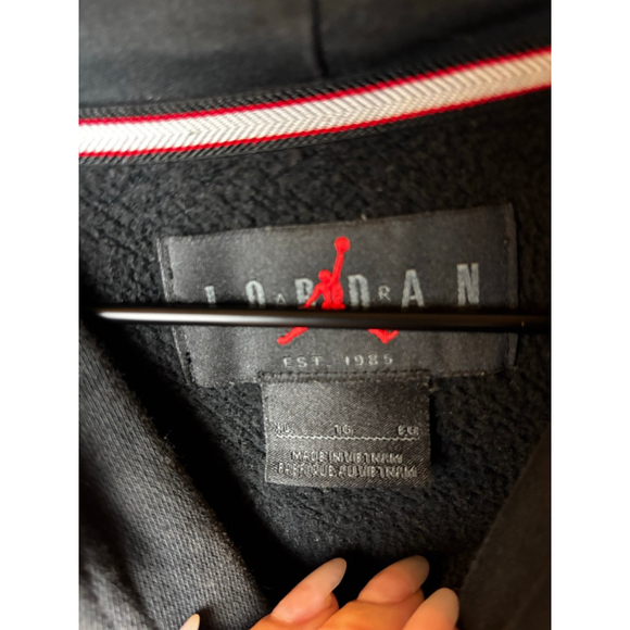 Jordan Black Hoodie XL with Red Accents - Picture 2 of 5